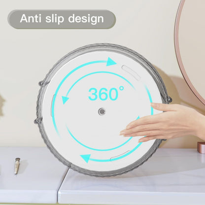 ✅ منظم مكياج دوار لطاولة الزينة، 3 طبقات، يدور 360 درجة، سعة كبيرة، تخزين شفاف لمستحضرات العناية بالبشرة